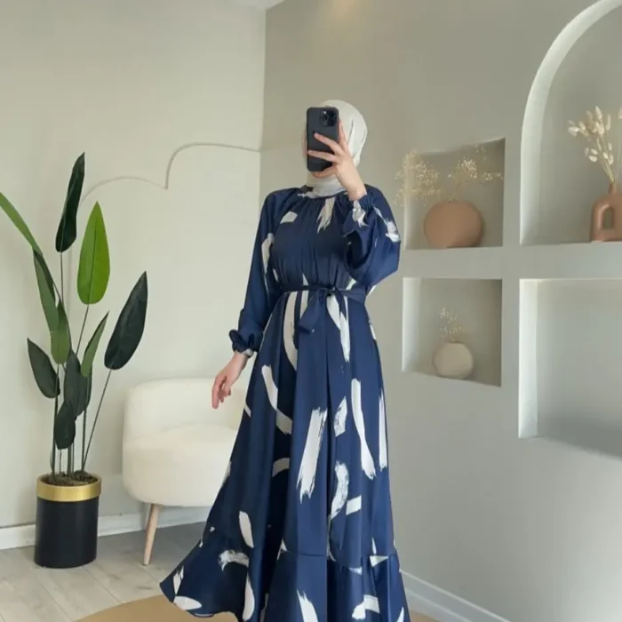 Fırça Desen Elbise